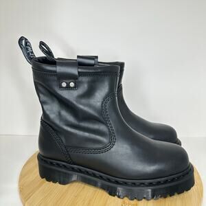 Dr. Martens Anistone Lo Leather Boots Smooth Black Leather Womens Size 8